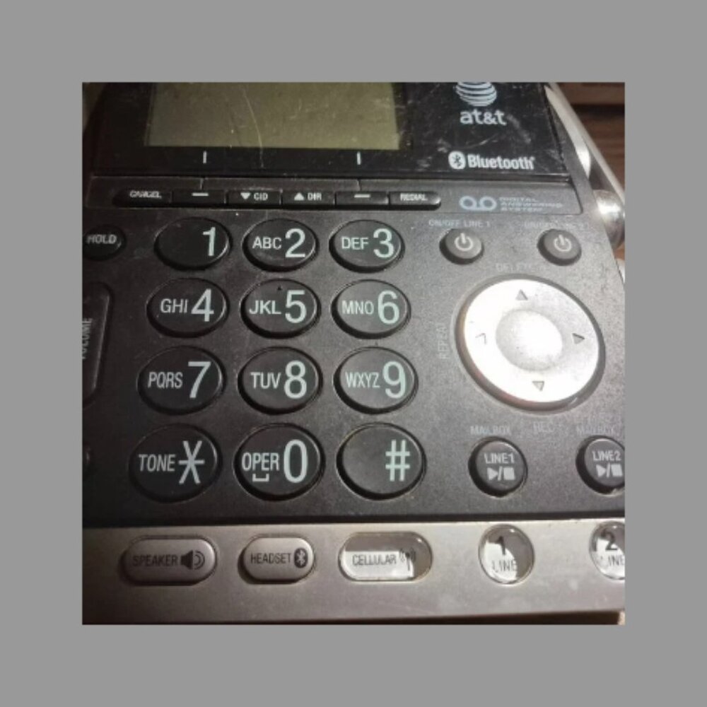AT&T 2 Line Answering Machine Phone - Picture 2 of 5